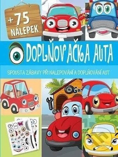 Pracovní sešit se samolepkami Doplňovačka auta + 75 nálepek CZ verze 21x28cm