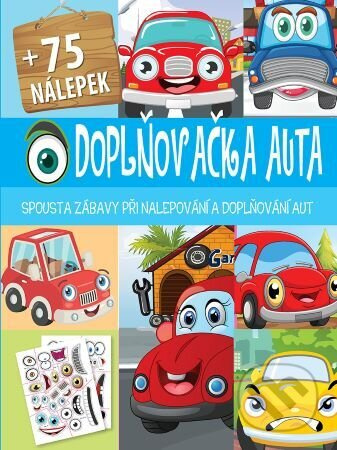 Pracovní sešit se samolepkami Doplňovačka auta + 75 nálepek CZ verze 21x28cm