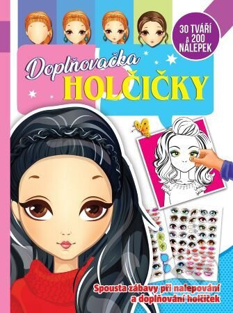 FONI Book Pracovní sešit se samolepkami Doplňovačka holčičky + 200 nálepek CZ verze 21x28cm