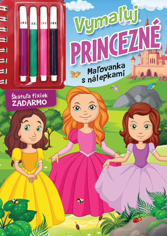 Vymaľuj princezné (Maľovanka s nálepkami) - kniha z kategorie Pro děti