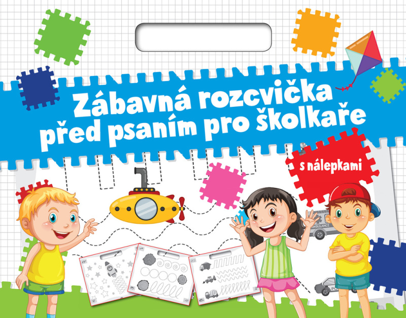 Zábavná rozcvička před psaním pro školkaře s nálepkami