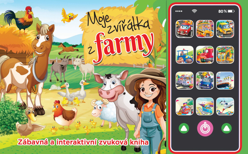 Moje zvířátka z farmy - Zvuková knížka s mobilem