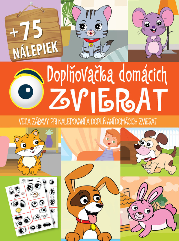 Doplňovačka domácich zvierat (+ 75 náliepek) - kniha z kategorie Omalovánky