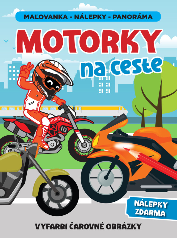 Motorky na ceste panoráma (Vyfarbi čarovné obrázky) - kniha z kategorie Omalovánky