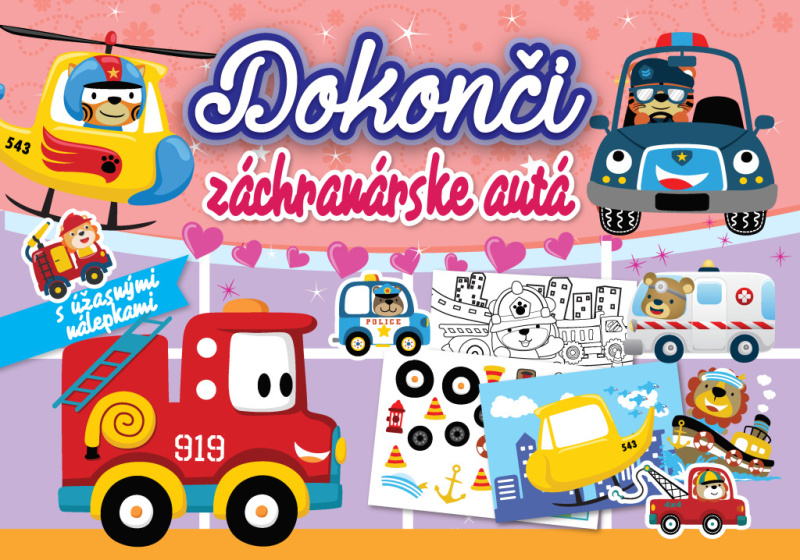 Dokonči záchranárske autá (s úžasnými nálepkami) - kniha z kategorie Úkoly pro děti