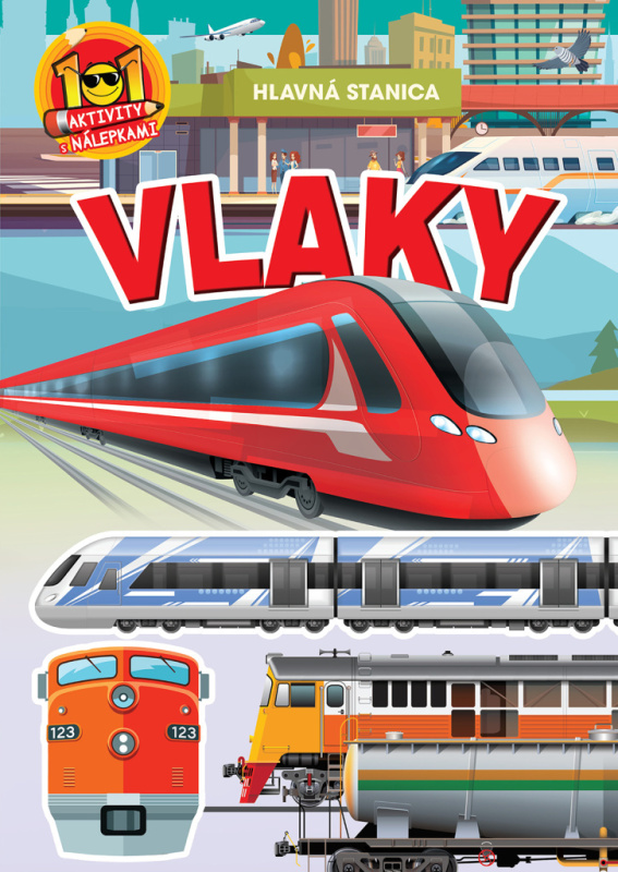 Vlaky - 101 aktivity s nálepkami - kniha z kategorie Omalovánky, vystřihovánky, papír