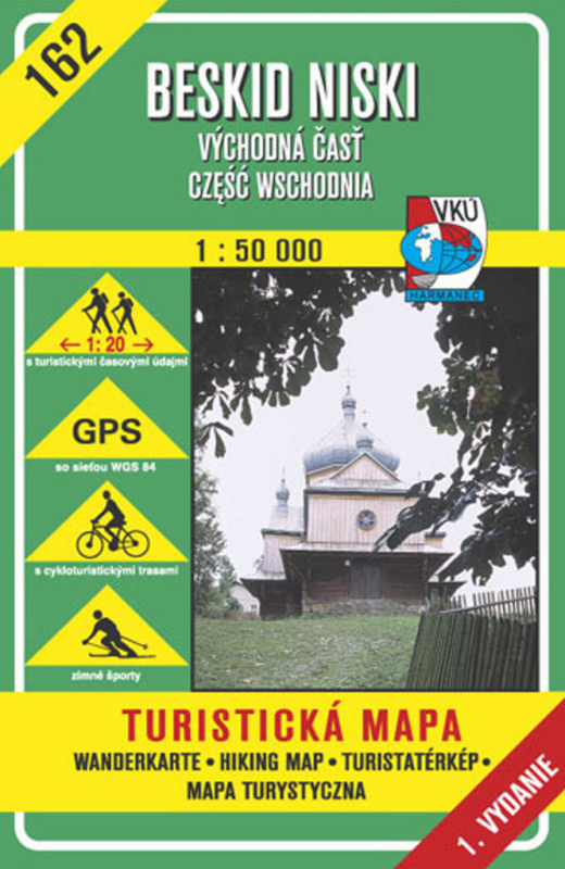 Beskid Niski 1:50 000 - Východná časť - turistická mapa č. 162