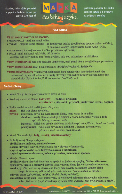 MAPKA českého jazyka 2 Didaktis