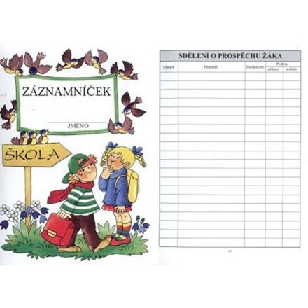 Záznamníček pro 1.,2., a 3. třídu /32str.,A5, na klasifikaci/