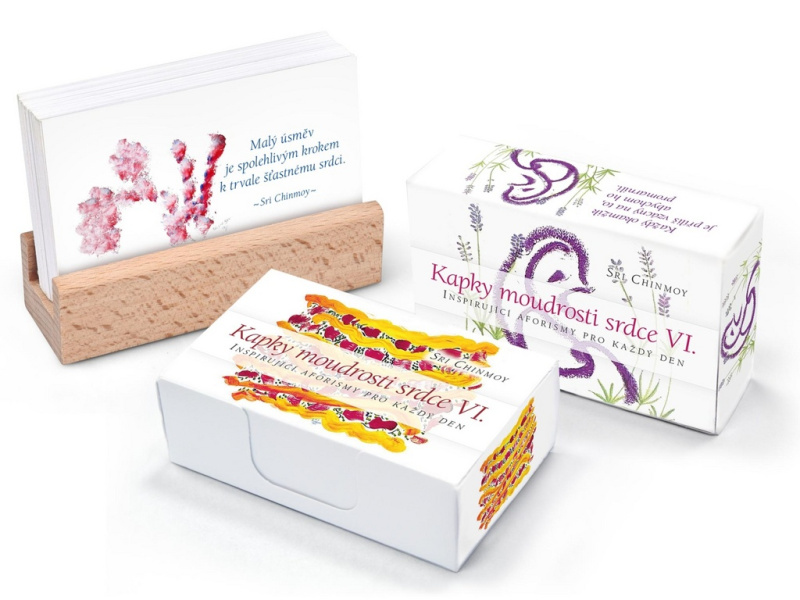Kapky moudrosti srdce VI. (karty s dřevěným stojánkem)