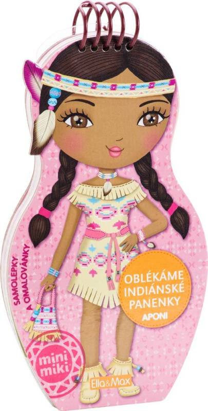 Oblékáme indiánské panenky Aponi - omalovánky - Julie Camel