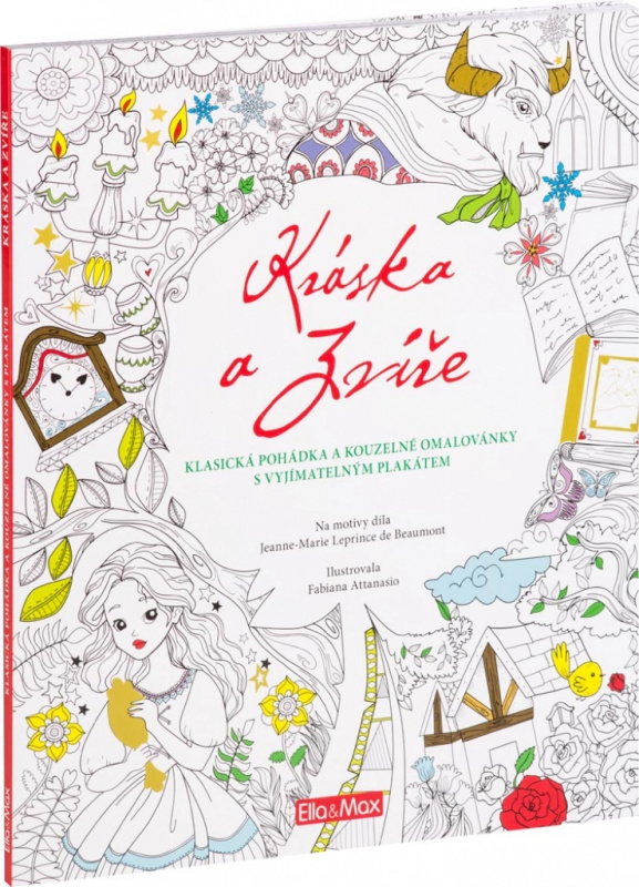 Kouzelná kniha Kráska a zvíře s omalovánkami