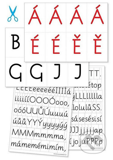 Comenia Script: Písmena k vystřihování