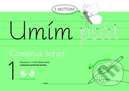 Umím psát s motýlem 1. a 2. díl, analyticko - syntetická metoda - kniha z kategorie 1. stupeň