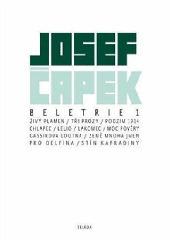 Beletrie 1 - Josef Čapek
