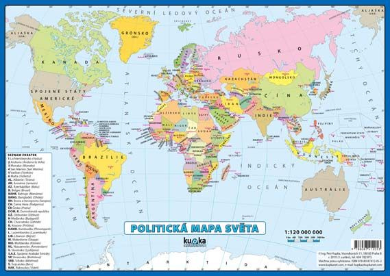 Politická mapa světa - Petr Kupka a kolektiv - kniha z kategorie Mapy