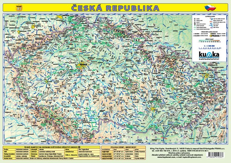 Česká republika (Mapa A3 lamino) - Petr Kupka - kniha z kategorie Naučné knihy