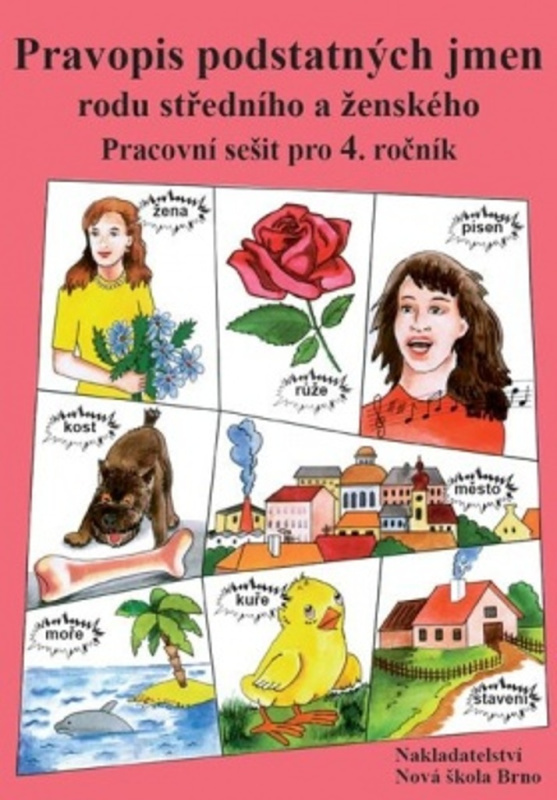Pravopis podstatných jmen rodu středního a ženského - pracovní sešit (4-51) Nakladatelství Nová škola Brno