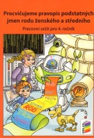 Pravopis podstatných jmen rodu středního a ženského - pracovní sešit (4-51) Nakladatelství Nová škola Brno
