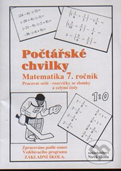 Počtářské chvilky 7 (zlomky, celá a racionální čísla) - pracovní sešit - Zdena Rosecká (7-11) Nakladatelství Nová škola Brno