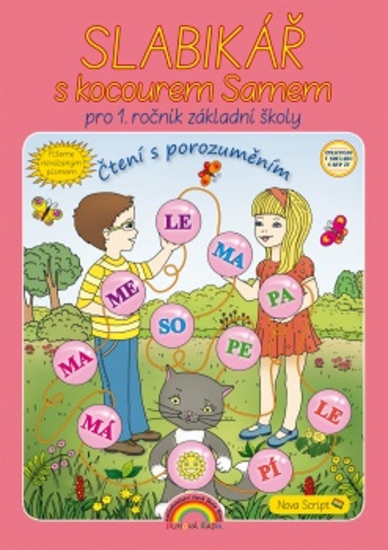 Nevázané písmo - Slabikář s kocourem Samem, Čtení s porozuměním 11-90N Nakladatelství Nová škola Brno