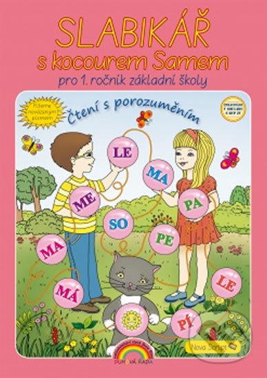 Nevázané písmo - Slabikář s kocourem Samem, Čtení s porozuměním 11-90N Nakladatelství Nová škola Brno