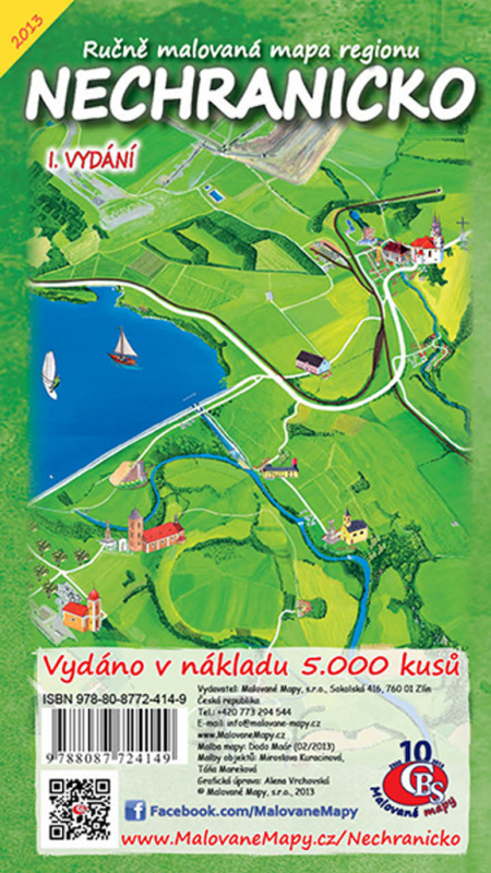 Nechranicko (Ručně malovaná mapa)