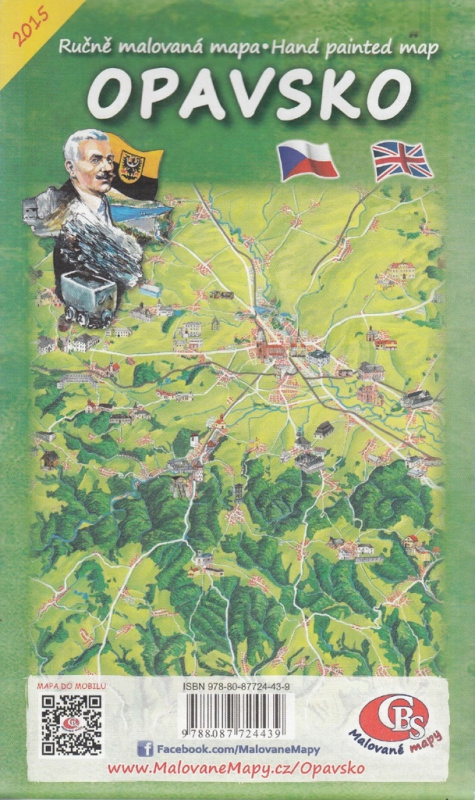 Opavsko (Ručně malovaná mapa)