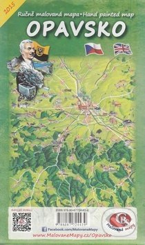 Opavsko (Ručně malovaná mapa)
