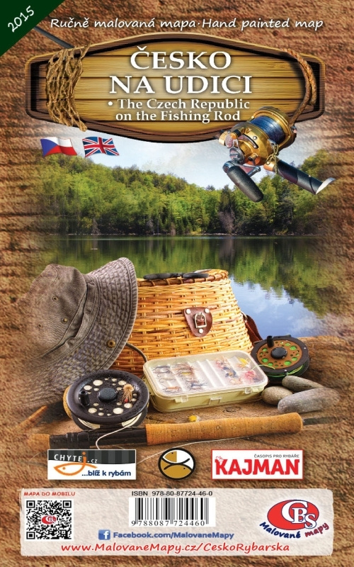 Česko na udici (Ručně malovaná mapa)