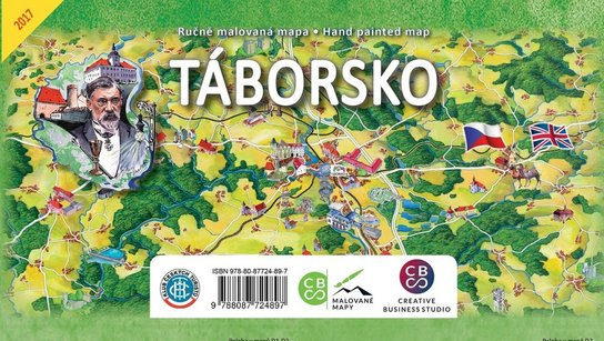 Táborsko (Ručně malovaná mapa)