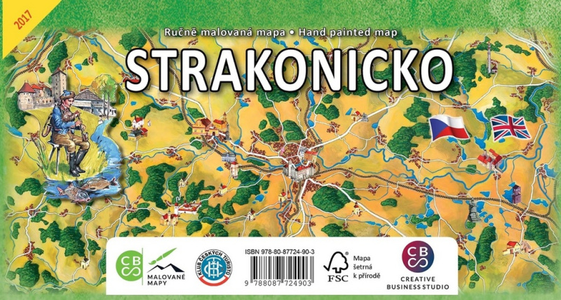 Strakonicko (Ručně malovaná mapa)