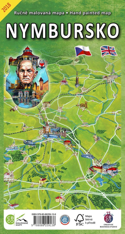 Nymbursko (Ručně malovaná mapa)