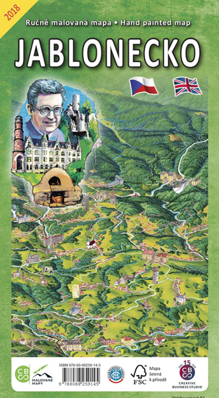 Jablonecko (Ručně malovaná mapa)