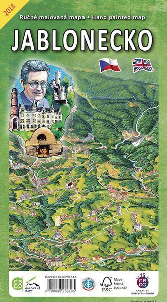 Jablonecko (Ručně malovaná mapa)