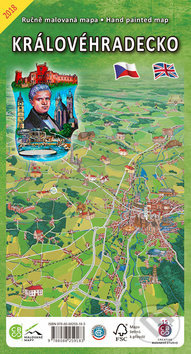 Královéhradecko (Ručně malovaná mapa)