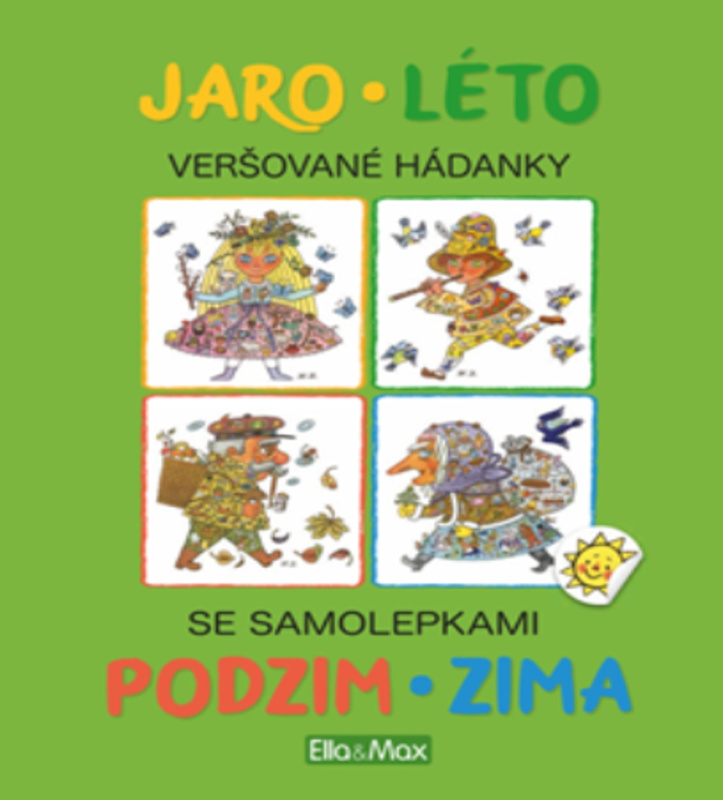 JARO, LÉTO, PODZIM, ZIMA - Kniha samolepek a hádanek