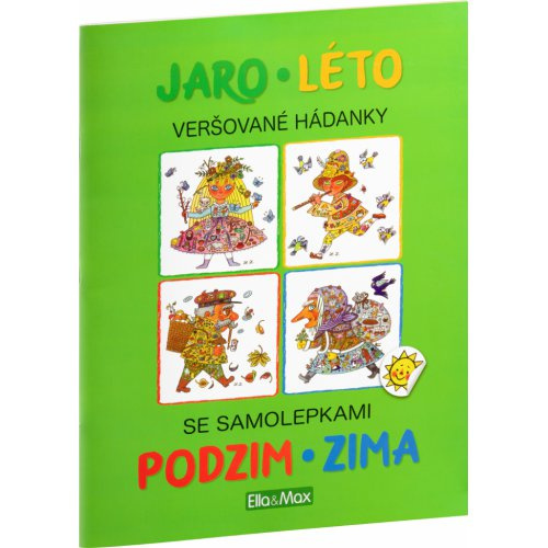 JARO, LÉTO, PODZIM, ZIMA - Kniha samolepek a hádanek