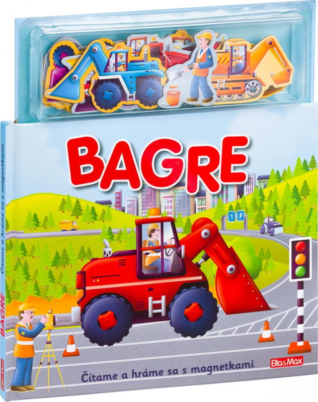 Kniha s magnetkami Bagry