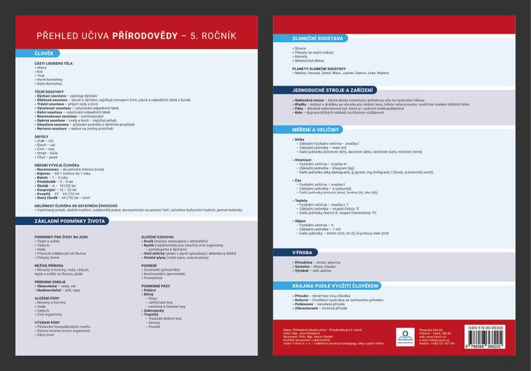 Přehled učiva přírodovědy pro 5. ročník (Přehledová tabulka učiva) - kniha z kategorie 1. stupeň