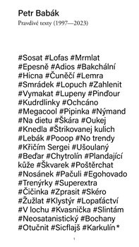 Pravdivé texty (1997–2023) - Petr Babák