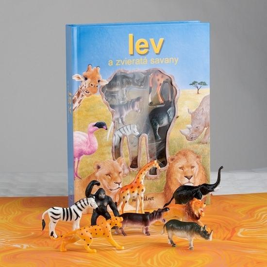 Lev a zvieratá savany (s 8 zvieratami) - Monica di Lorenzo (ilustrácie) - kniha z kategorie Pro děti