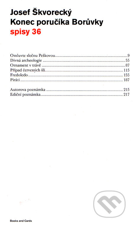 Konec poručíka Borůvky - Josef Škvorecký