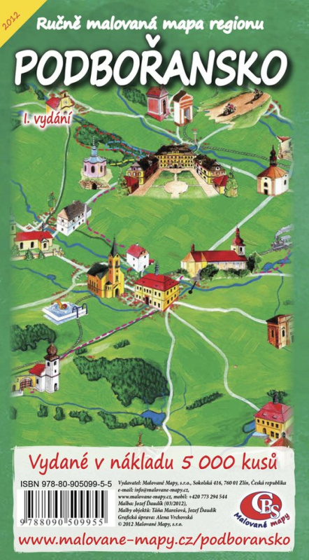 Podbořansko (Ručně malovaná mapa)