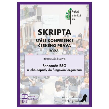 SRIPTA SKČP Fenomén ESG a jeho dopady do fungování organizací