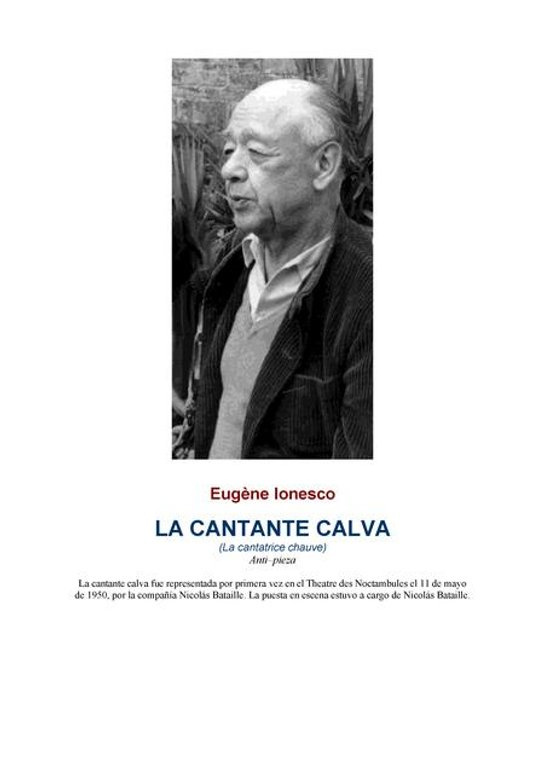 La cantante calva -  Eugéne Ionesco
