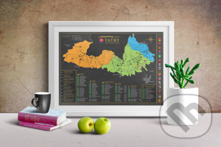 Stieracia mapa Tatier - Vysoké, Západné, Belianske (veľkosť A3)