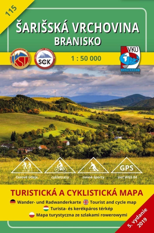Šarišská vrchovina - Branisko 1:50 000 (Turistická a cyklistická mapa)