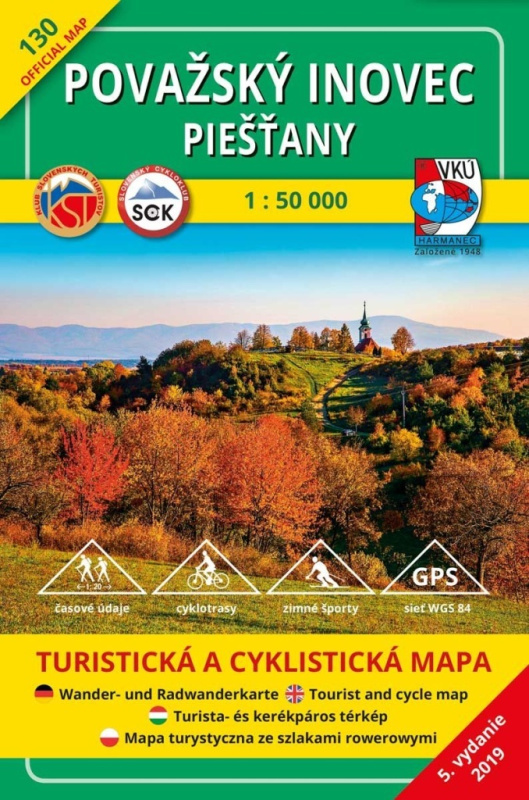 Považský Inovec Piešťany 1 : 50 000 (130 Turistická a cyklistická mapa)