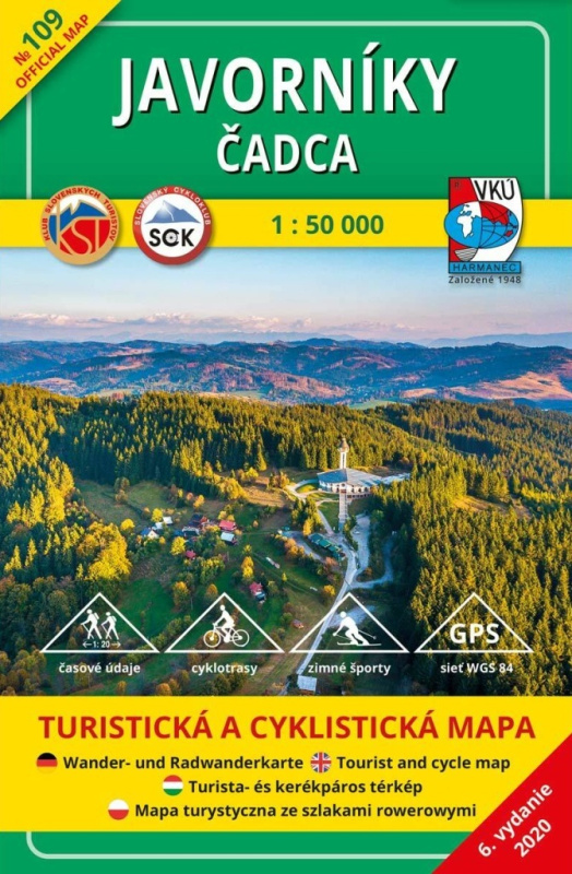 Javorníky Čadca 1 : 50 000 (109 Turistická a cyklistická mapa)